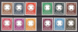 DR Dienst 132-143, Postfrisch **, HK Im Eichenkranz, 1934/38 - Oficial