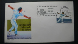 ESPAÑA 1986 - SPD - FDC - DEPORTES - CAMPEONATO DEL MUNDO DE PELOTA - EDIFIL 2850 - FDC