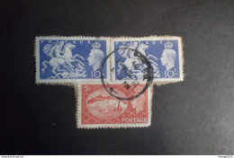 ENGLAND GRAN BRETAGNA ANGLETERRE 1951 Re Giorgio VI New Drawings FRAGMANT - Used Stamps