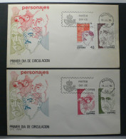 ESPAÑA 1986 - SPD - FDC - PERSONAJES - EDIFIL 2853/2856 - FDC