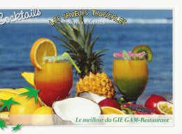 *CPM - Cocktails Du GIE GAM Restaurant - Recette Au Verso - Punch Des Iles Sans Alcool Et Ti Punch Traditionnel - Küchenrezepte
