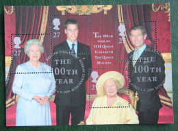 Queen Mothers 100th Birthday (Mi 1885-1888 Block 9) 2000 Used Gebruikt Oblitere ENGLAND GRANDE-BRETAGNE GB GREAT BRITAIN - Usados