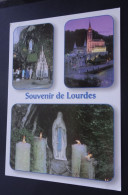 Souvenir De Lourdes - La Basilique Et La Vierge De La Grotte Miraculeuse - Ed. A. Doucet, Lourdes - Lourdes