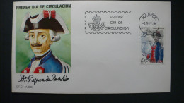 ESPAÑA 1986 - SPD - FDC - GASPAR DE PORTOLA - EDIFIL 2866 - FDC