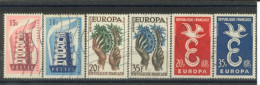 FRANCE -1956/58 - EUROPA STAMPS COMPLETE SET OF 2 FOR EACH YEAR, USED. - Gebruikt