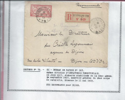 LETTRE EN RECOMMANDE Pour Dijon  Du 15 Juin 1917 - 1877-1920: Semi Modern Period