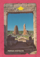 Turchia, Turkey-Used Magnetic Phone Card, Turk Telekom By 100,  Perge Antalya- - Turquie