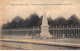 ANCY LE LIBRE - Monument Aux Morts De La Grande Guerre - Très Bon état - Ancy Le Franc