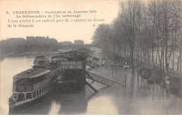 CHARENTON - Inondations De Janvier 1910 - Le Débarcadère De L'Ile Submergé - Très Bon état - Charenton Le Pont