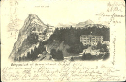 10547274 Buergenstock Buergenstock Hammetschwand Hotel Feldpost X 1903 Buergenst - Sonstige & Ohne Zuordnung