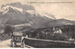 MENTON - Le Château - Les Dents De Lenfont Et La Route De Thônes - état - Menton