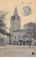 VILLENEUVE DE BERG - L'Eglise Et La Place - Très Bon état - Sonstige & Ohne Zuordnung