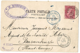 !!! BELGIQUE, CPA DE 1903 AU DÉPART D'ANVERS POUR BASANKUSU (CONGO BELGE), CACHETS DE TRANSIT - Otros & Sin Clasificación