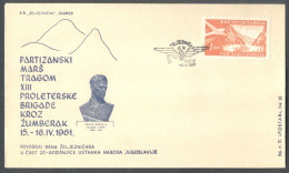 .Yugoslavia, 1961-04-15, Croatia, Rude, Railway Day & Wings, Special Postmark & Cover - Altri & Non Classificati