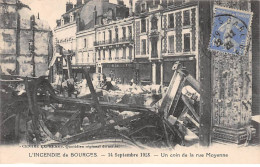 L'Incendie De BOURGES - 14 Septembre 1928 - Un Coin De La Rue Moyenne - Très Bon état - Bourges