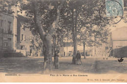 BESSEGES - Place De La Mairie Et Rue Gambetta - état - Bessèges