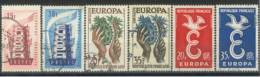 FRANCE -1956/58 - EUROPA STAMPS COMPLETE SET OF 2 FOR EACH YEAR, USED. - Gebruikt