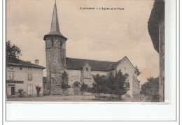 FLAVIGNAC - L'église Et La Place - Très Bon état - Sonstige & Ohne Zuordnung