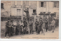 POMBRETON : Construction D'une Ligne Téléphonique (militaires)- Très Bon état - Autres & Non Classés