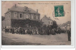 SIGNY L'ABBAYE - L'école Des Garçons - Fête Des Ecoles 7 Août 1910 - état - Other & Unclassified