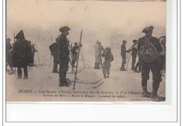 MOREZ - Les Sports D'hiver - Concours Janvier/Février 1909 - Course De Skis Avant Le Départ - Très Bon état - Morez