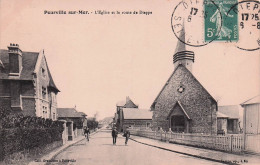 Pourville   - L'Eglise Et Route De Dieppe  - CPA °J - Autres & Non Classés
