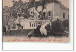 TROYES - 1ère Fête De La Bonneterie 1909 - Char De L'Agricultre (Comice Et Fédération De L'Aube) - Très Bon état - Troyes