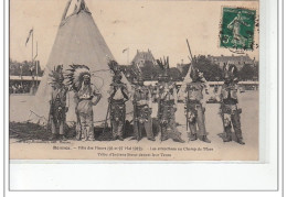 RENNES - Fête Des Fleurs 1912 - Tribu D'Indiens Sioux Devant Leurs Tentes - Champ De Mars - Très Bon état - Rennes
