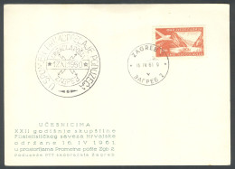 .Yugoslavia, 1961-04-16, Croatia, Zagreb, Post Direction, Special Card - Autres & Non Classés