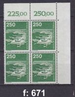 Berlin 672 Ecke 2 VB, 4-er / Vierer Block **; #E634f - Unused Stamps