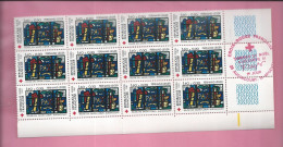 BLOC DE 12 TIMBRES 1.60 +0,30  CROIX ROUGE FRANCAISE  Avec Cachet Premier Jour  5 Decembre 1981 - Nuevos