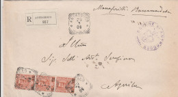 E 373 Antrodoco (Aquila)  Tondo-riquadrato Del 1906 - Storia Postale