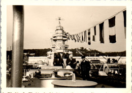 Photographie Photo Vintage Snapshot Amateur Marine Nationale Le Richelieu Bateau - Bateaux