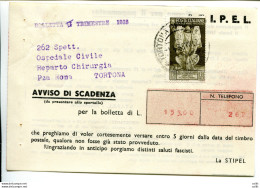 Augusto Cent. 15 Isolato Su Avviso Di Scadenza Bolletta - Storia Postale