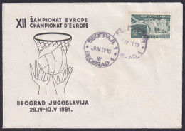 .Yugoslavia, 1961-04-29, Serbia, Beograd, Basketball, European Championship, Special  Cover+ - Sonstige & Ohne Zuordnung