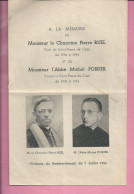 CAEN  A La Memoire Du CHANOINE  PIERRE RUEL ET ABBE MICHEL POIRIER Victimes Du Bombardement Du 7 Juillet 1944 A Caen - Historical Documents