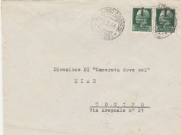 E 377 Bellinzago Novarese Frazionario 41-23 Del 1944 Periodo RSI - Storia Postale