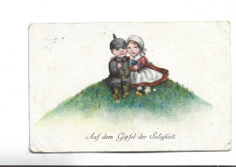 CPA ALLEMANDE  COUPLE ENFANTS - Scènes & Paysages