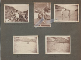 PHOTOS ANCIENNES - 56 - BELLE-ILE-en-MER - LOCMARIA - Double Page D'alb 1934 De 9 Photos Diverses Scènes De Bain De Mer - Belle Ile En Mer