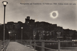 13275-PASSIGNANO SUL TRASIMENO(PERUGIA)-ECLISSI TOTALE DEL SOLE:15 FEBBRAIO 1961-FG - Perugia