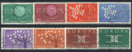 FRANCE -1960/63,  EUROPA STAMPS COMPLETE SET OF 2 FOR EACH YEAR, USED. - Gebruikt