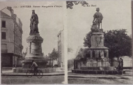 CPA  Circulée 19??, Angers (Maine Et Loire) -  Statues Marguerite D'Anjou Et Roi René  (153) - Angers