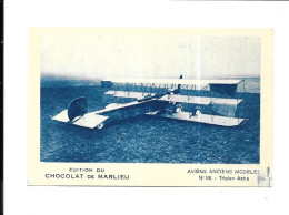 CY93 - CHROMO CHOCOLAT MARLIEU - AVIATION - TRIPLAN ASTRA - FORMAT 9.5 X 6 Cm - Autres & Non Classés