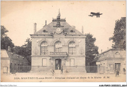 AAMP5-93-0433 - MONTREUIL-SOUS-BOIS -aeroplane Evoluant Au Dessus De La Mairie - Montreuil