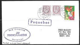 1989 Paquebot Cover, Finland Stamps Used In Lubeck Germany - Covers & Documents