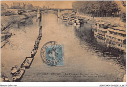 ABNP3-94-0268 - CHARENTON - Le Pont Du Chemin De Fer - Et L'enfilade Des Bateaux De Peche - Charenton Le Pont