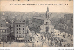 ABNP3-94-0270 - CHARENTON - Panorama De La Place Des Ecoles Et L'eglise - Charenton Le Pont