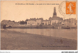 ABZP3-85-0190 - SAINT GILLES CROIX DE VIE - Les Quais Et La Rivière A Maré Basse - Saint Gilles Croix De Vie