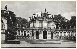 DRESDEN, SAXONY, ZWINGER, ARCHITECTURE, STATUE, GERMANY, POSTCARD - Dresden