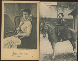 2 CP. Luxembourg 1910 1914  Marie Adelaïde Et Princesse Charlotte - Koninklijke Families